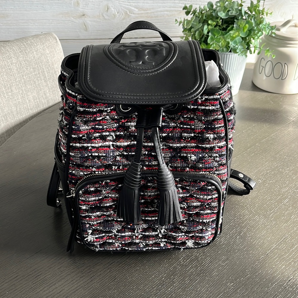 Tory Burch Tweed Backpack